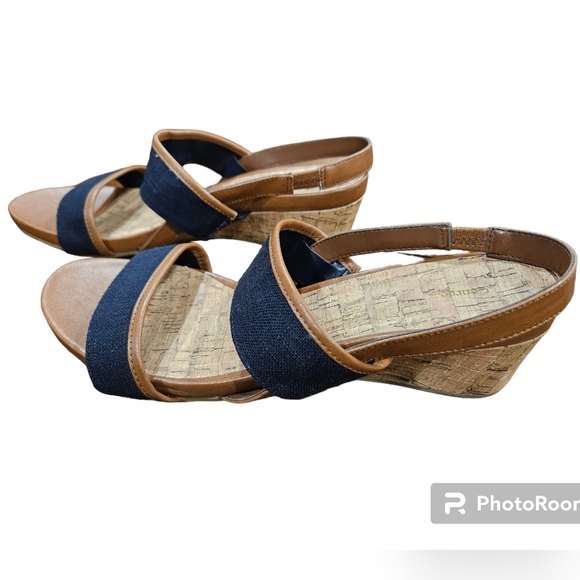 George Shoes - Denim Wedges Sz 9W